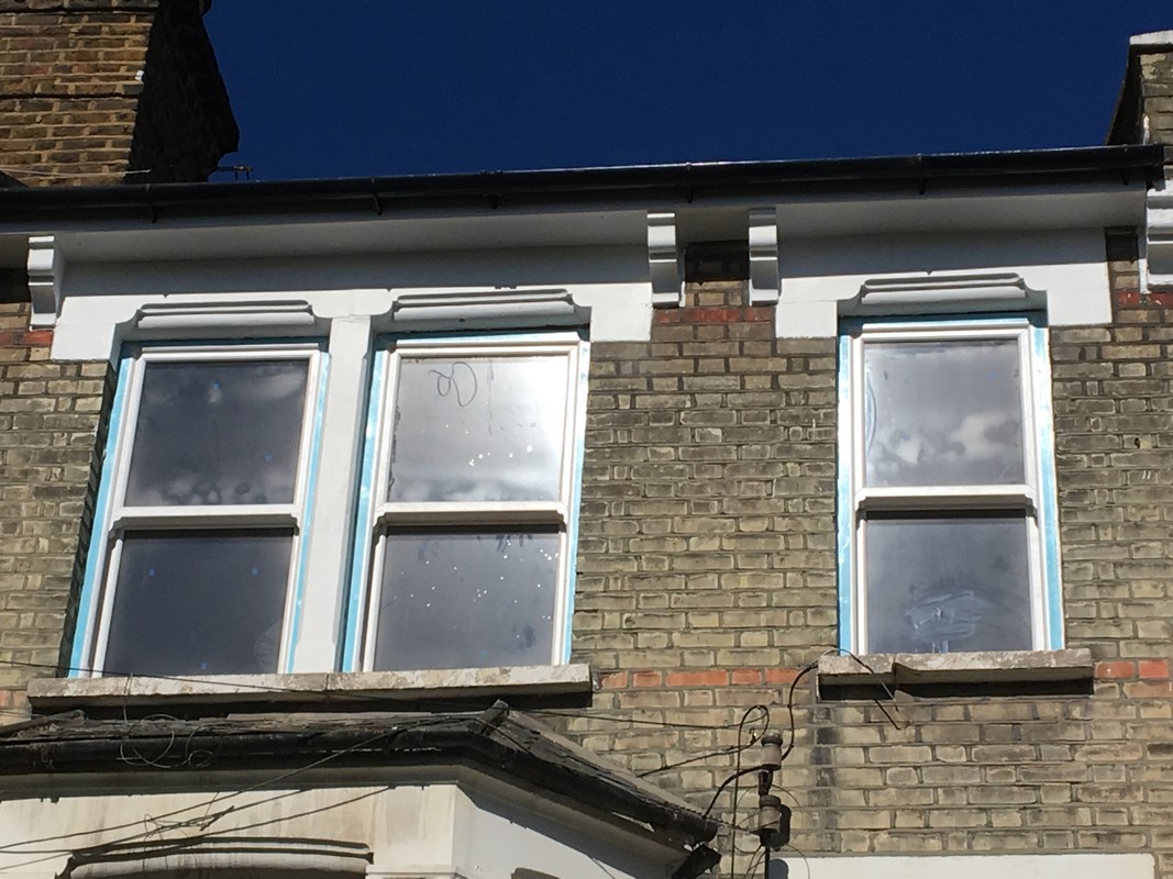New uPVC sash windows fitted on Victorian terrace in Whitechapel