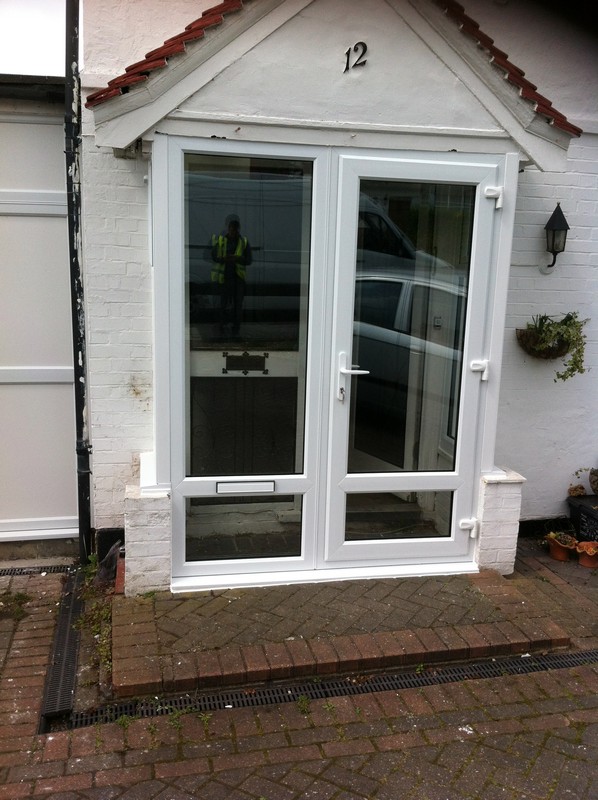 uPVC French doors fitted as front entrance in Whitechapel
