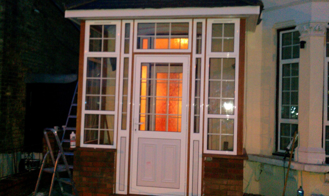 uPVC porch with Georgian bar glazing installed in Whitechapel